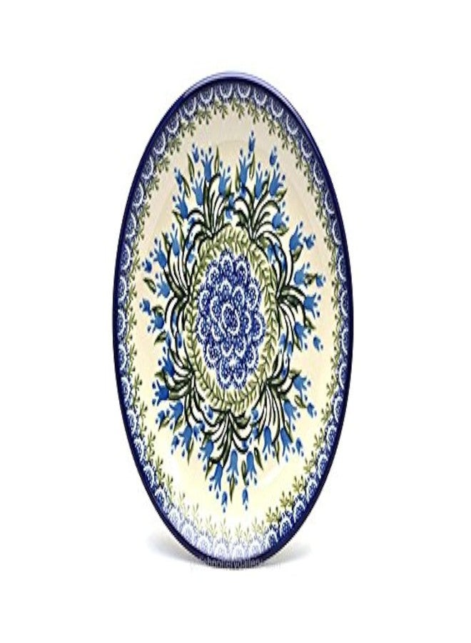 Polish Pottery Gallery Polish Pottery Plate - Salad/Dessert (7 3/4") - Blue Bells - Image 1