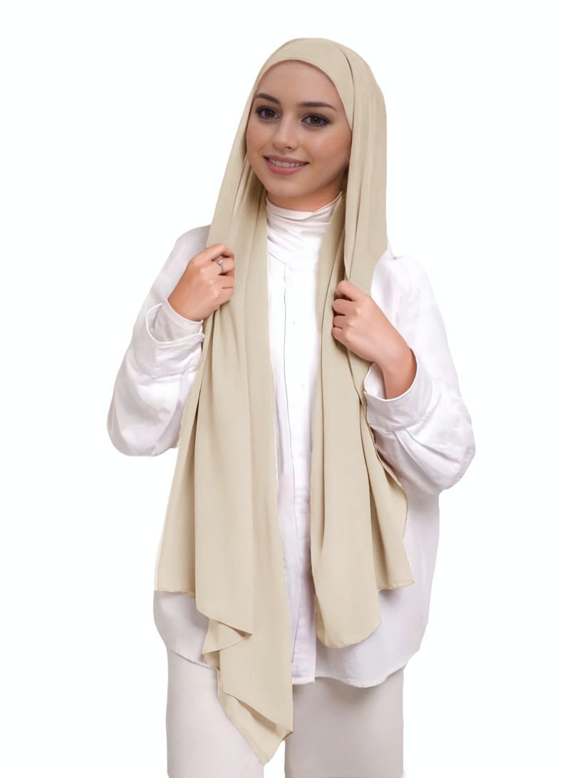 برفكتوري حجاب شيفون فوري للنساء المسلمات تحت غطاء أنبوبي للوشاح، غطاء عمامة للحجاب- - Image 1