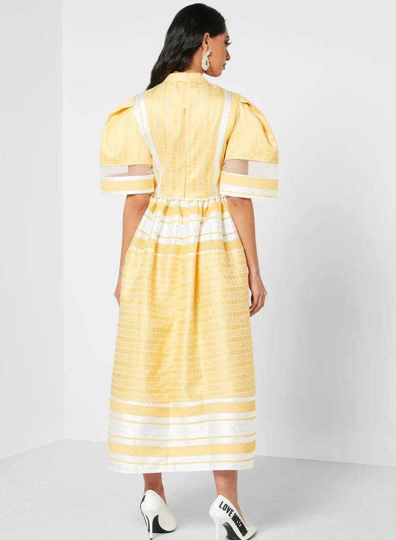 Threadz by Ajooni Mesh Insert Dress