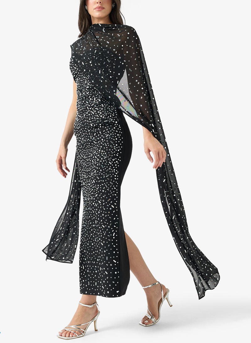 جينجر صندل بكعب متوسط وتفاصيل حزام فضي - Image 5