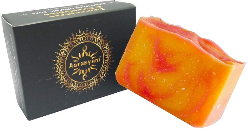 Aaranyam Natural Herbal Organic Pure Lemongrass Eucalyptus Handmade Soap Bar - Image 1