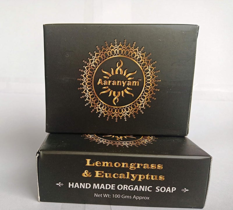 Aaranyam Natural Herbal Organic Pure Lemongrass Eucalyptus Handmade Soap Bar - Image 2