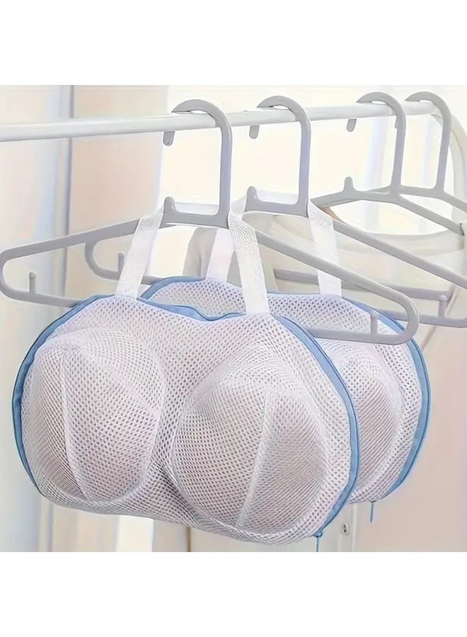 Grey Heavy Duty Mesh Laundry Bag With Zipper For Delicates All Washers - Image 2