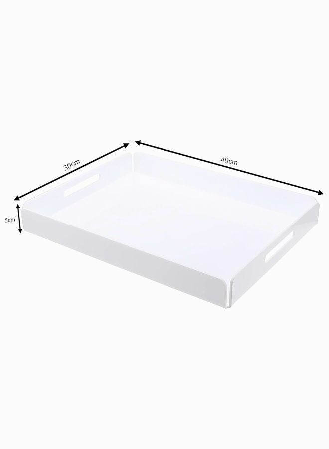 Garkoo – Premium Acrylic Serving Tray – 40×30 cm – Durable Seamless Design with Handles – Side Opening – Ideal for Hotels, Restaurants & Room Service - Image 3