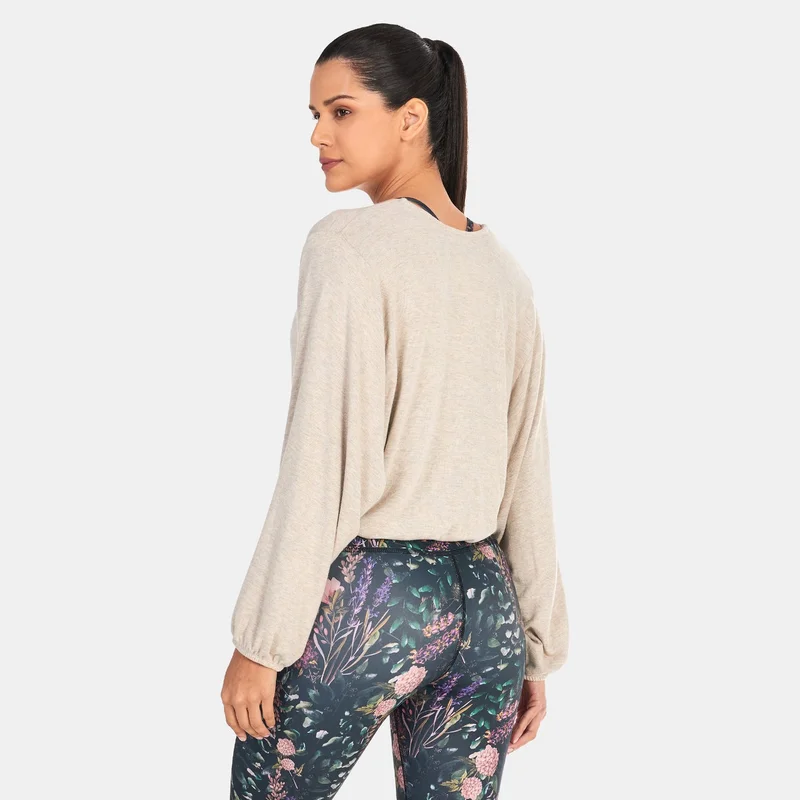 بيوند يوغا تيشيرت بلوفر رابد-اب للنساء