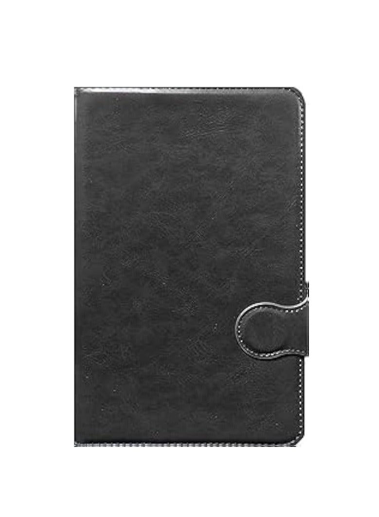 Front and back leather case with Belt For Tab Samsug galaxy S6 lite P615 - Black 