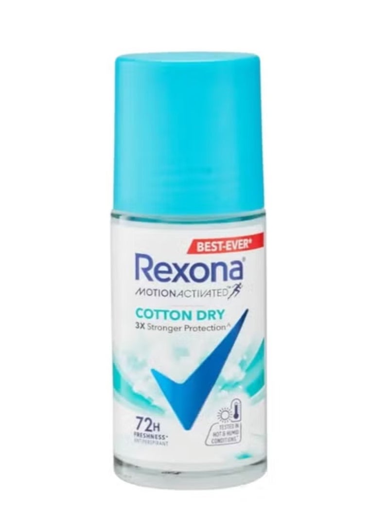 Rexona Roll-On Antiperspirant Cotton Dry 72-Hour Protection