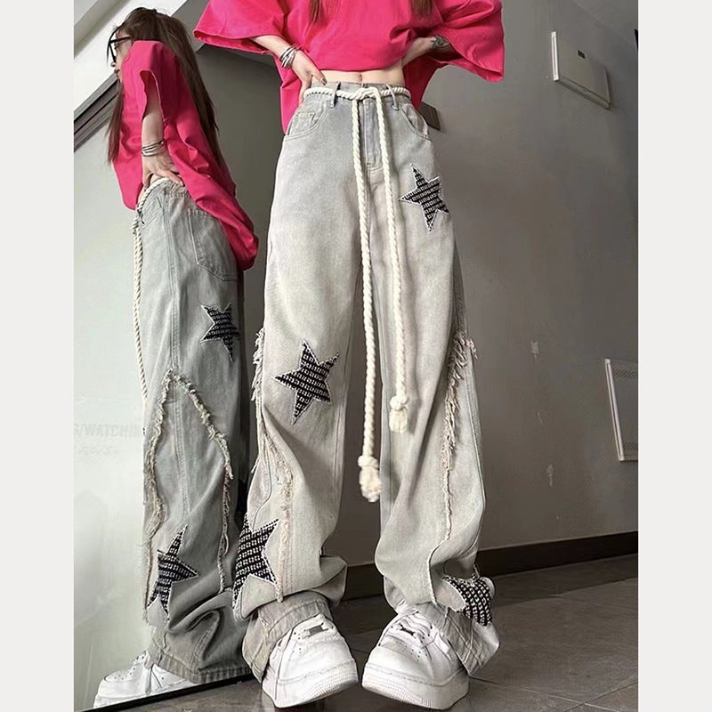 Unisex Classic Denim Jeans Loose Fit Daily Outdoor Wear - Image 2