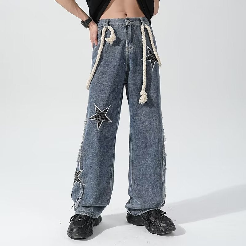 Unisex Classic Denim Jeans Loose Fit Daily Outdoor Wear - Image 4