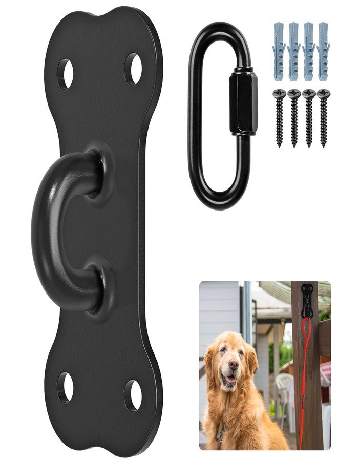 Lifeswell Dog Leash Holder for Wall, Heavy Duty Hook for Lead Management, Easy to Install, Fully Welded Hook for Indoor & Outdoor Use, Black - Image 1