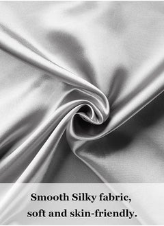 Tersely Satin Pillowcase, 2 Pack 20"x 30" Silk Satin Pillowcases for Hair and Skin Queen Size Pillow Case with Envelope Closure (50x75cm, Silver Gray)  - Image 4