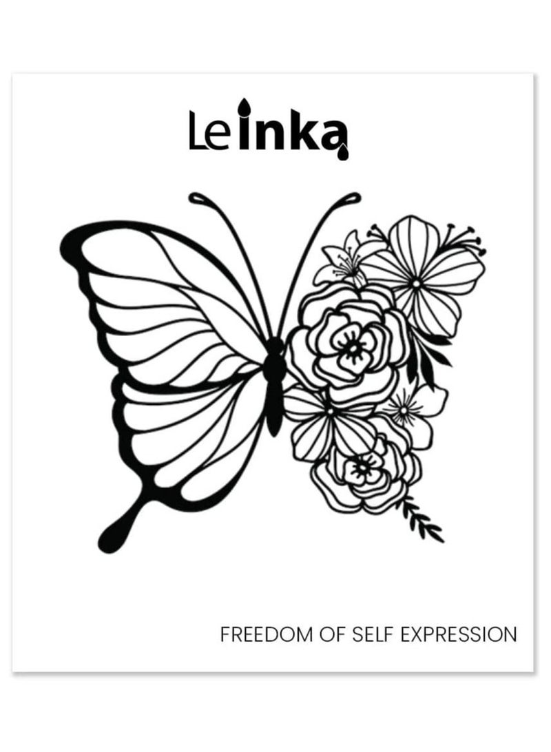 Le Inka Temporary Tattoos Water-Permeable Breathable Long Lasting Lasts 1-2 Weeks Premium Plant-Based Men & Women Verdes