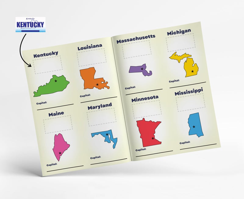 Jazzoo License Plate Game for Kids - 12 Travel Sticker Books - Fun Road Trip Activity for Family Vacations - USA States - Image 5