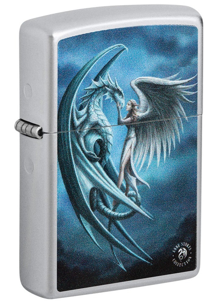 Zippo Ci017431 205 Anne Stokes Collection Satin Chrome Windproof Lighter - Image 1