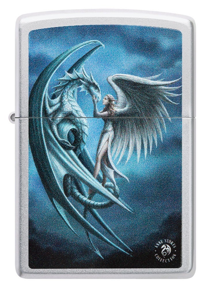 Zippo Ci017431 205 Anne Stokes Collection Satin Chrome Windproof Lighter - Image 2