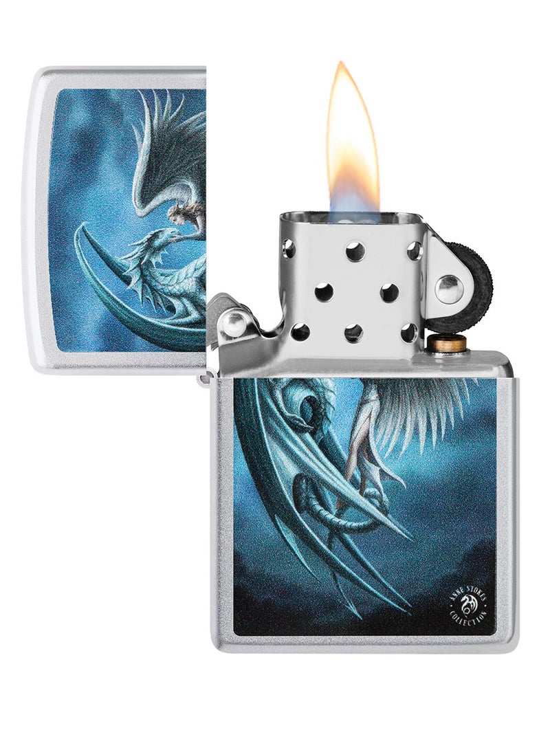 Zippo Ci017431 205 Anne Stokes Collection Satin Chrome Windproof Lighter - Image 3