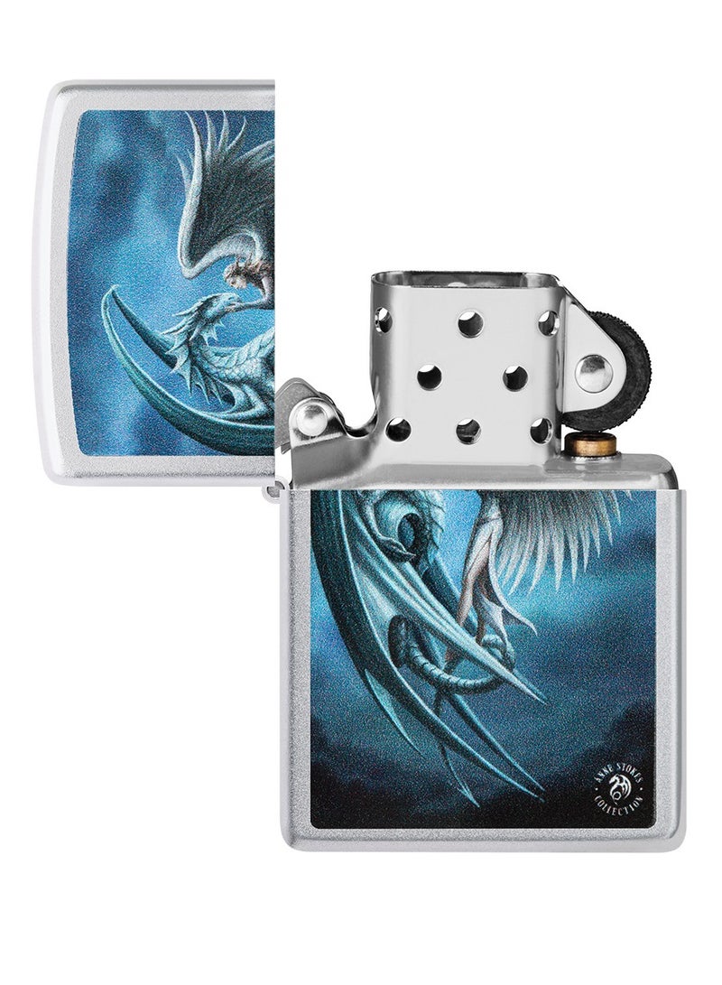 Zippo Ci017431 205 Anne Stokes Collection Satin Chrome Windproof Lighter - Image 4