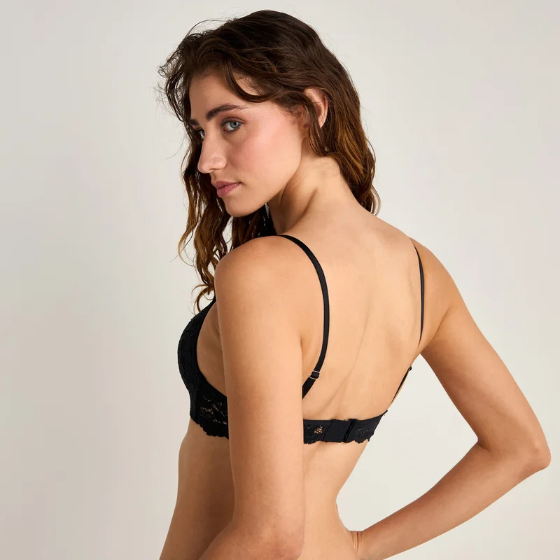 Splash FAV Lace Demi Bra with Hook and Eye Closure