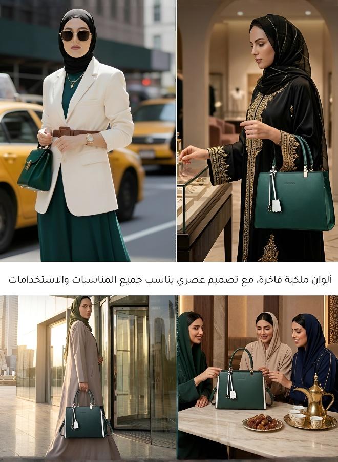 Trendy Women's Handbag in Dark Royal Green - Versatile for All Looks - Image 3