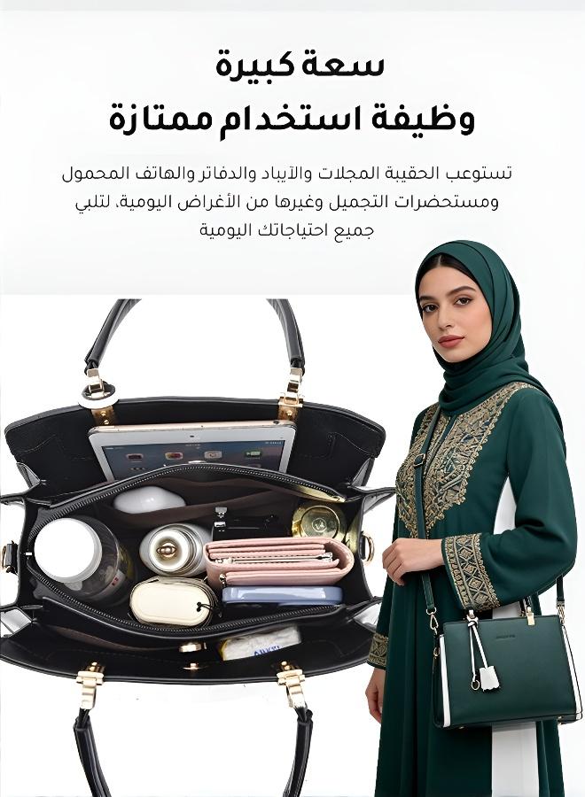Trendy Women's Handbag in Dark Royal Green - Versatile for All Looks - Image 4