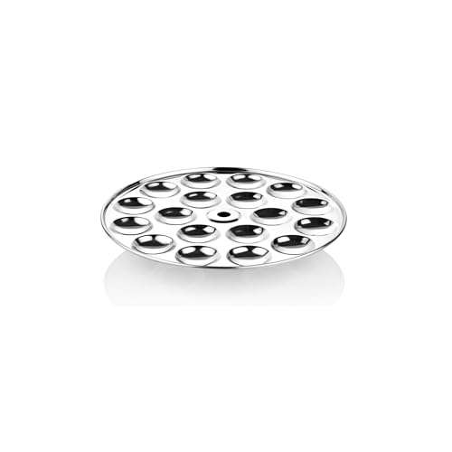Embassy Stainless Steel Small/Mini Idli Plate Without Stand | Diameter: 19.5 cms | Makes 18 Idlis at Once | Idli Plate for Soft & Fluffy Idlis | Pressure Cooker & Steamer Compatible - Image 1