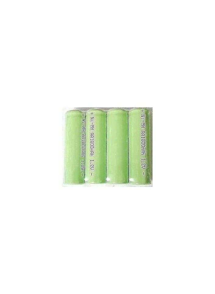 Rechargeable Batteries - AA - 1.2V - NI-MH (Set of 4, 1800 mAh