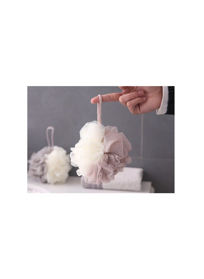 بروماس إسفنجة إسفنجية شبكية ناعمة للاستحمام وتقشير الحمام وإسفنجة استحمام شبكية وإسفنجة دش لغسل الجسم للنساء والرجال 4 ألوان فريدة (اللون 1) - Image 2