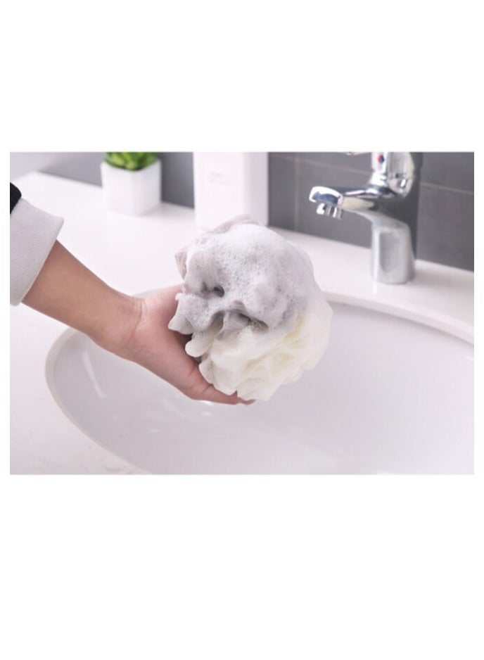 بروماس إسفنجة إسفنجية شبكية ناعمة للاستحمام وتقشير الحمام وإسفنجة استحمام شبكية وإسفنجة دش لغسل الجسم للنساء والرجال 4 ألوان فريدة (اللون 1) - Image 3