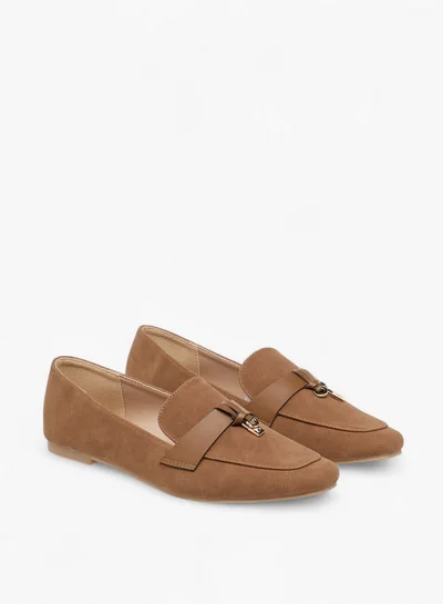 Flora Bella By Shoexpress Metal Accent Slip-On Loafers
