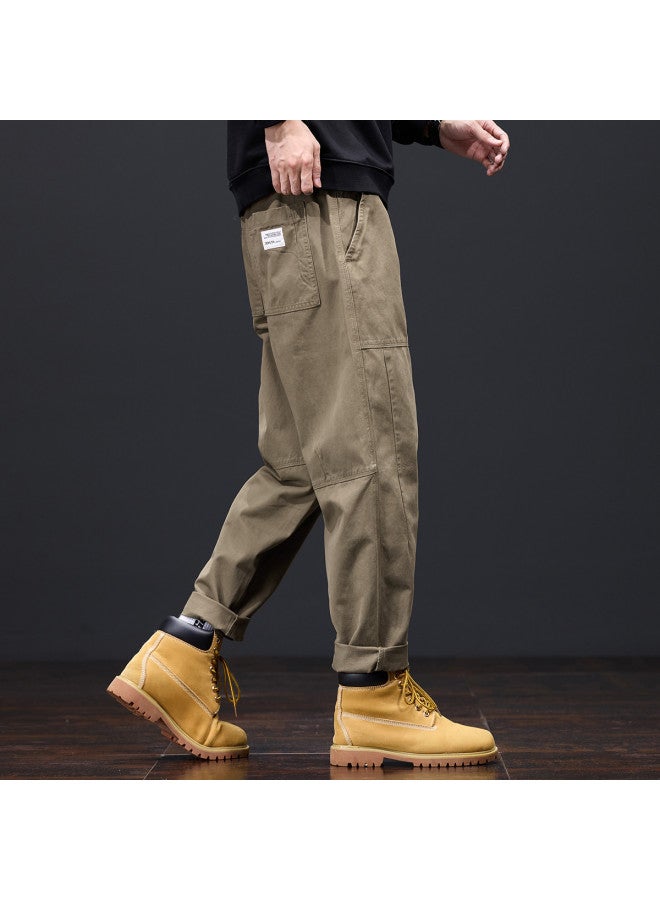 ZENGZHI Men's Casual Cargo Pants 2025 Spring Retro Versatile Loose-fit Harem Workwear Trousers - Image 5