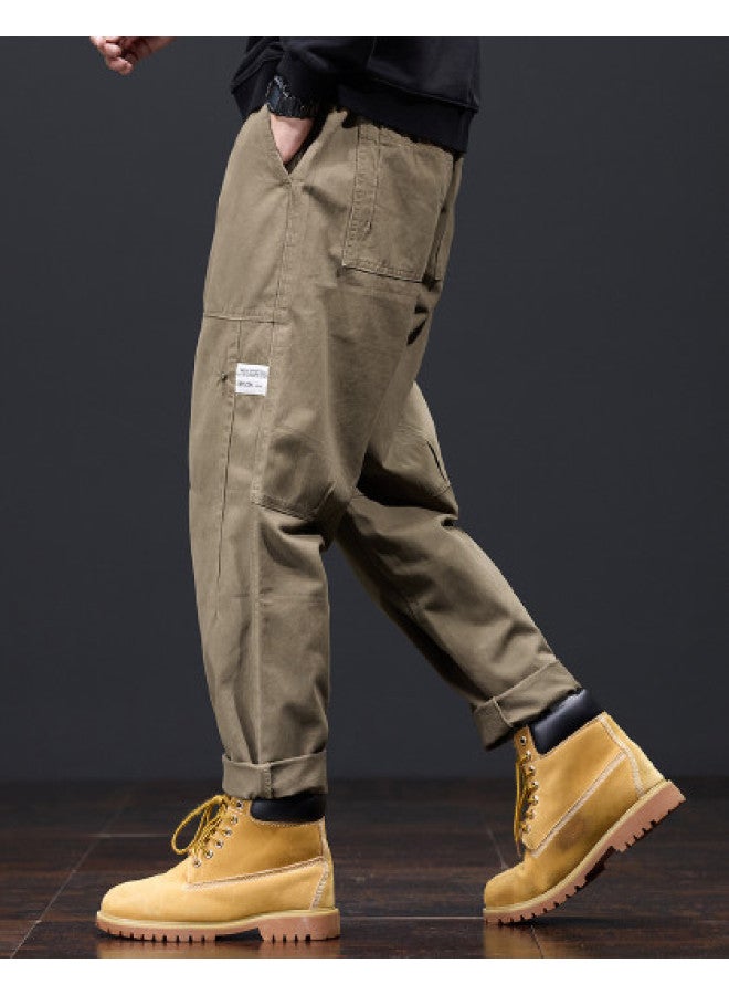 ZENGZHI Men's Casual Cargo Pants 2025 Spring Retro Versatile Loose-fit Harem Workwear Trousers - Image 1