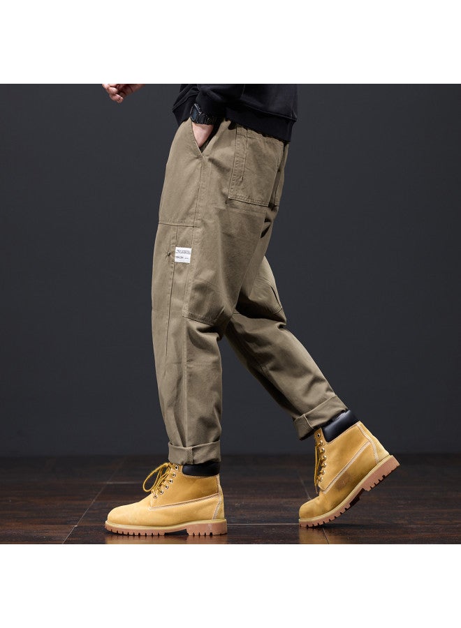 ZENGZHI Men's Casual Cargo Pants 2025 Spring Retro Versatile Loose-fit Harem Workwear Trousers - Image 2