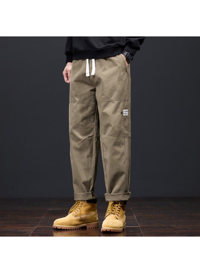 ZENGZHI Men's Casual Cargo Pants 2025 Spring Retro Versatile Loose-fit Harem Workwear Trousers - Image 3