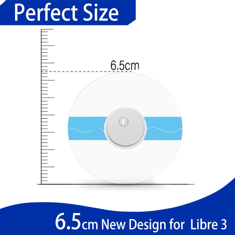 60Pack Libre 3 Plus Sensor Covers Waterproof Adhesive Patches for Freestyle Glucose 15 day Sensor Patch CGM Clear Overpatch Bandage Latex-free Hypoallergenic Sweatproof Breathable, without Hole - Image 3
