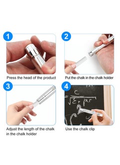 Worutuk 2Pcs Chalk Holders For Teachers Aluminum Chalk Holder For Chalkboard Teacher'S Chalk Stick Holder For Wall Office School Chalkboard Painting Writing  - Image 5
