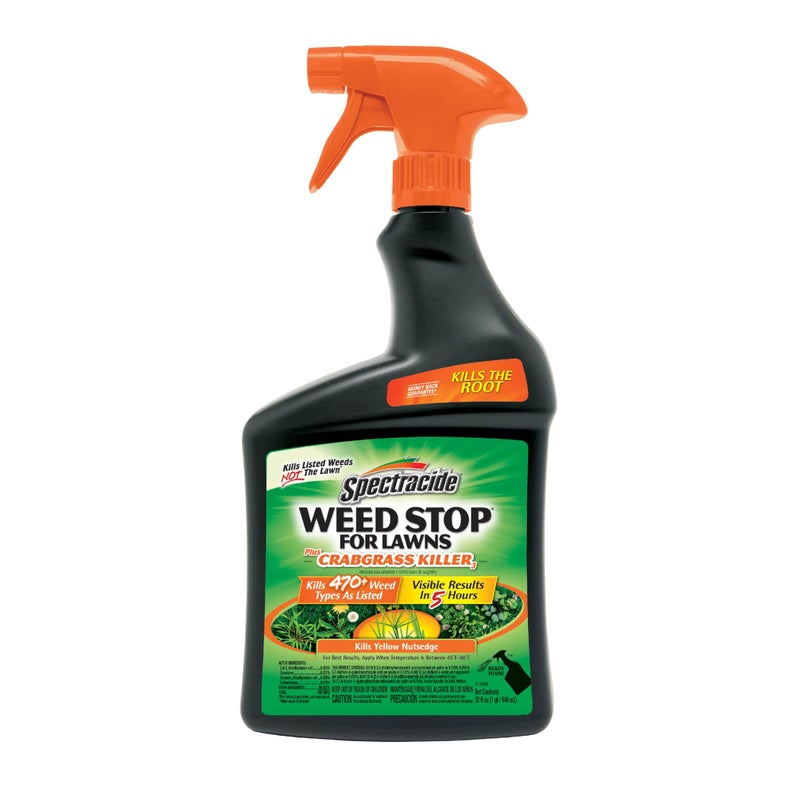 Spectracide Weed Stop For Lawns Plus Crabgrass Killer, Ready to Use, Kills Weeds, Not The Lawn, 32 fl Ounce - Image 1