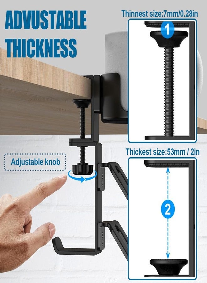 Elfzone Game Controller Holder - 360° Rotating Controller Headphone Holder,Clamp On Desk Organizer,Headset & Desk Mounts,3 in 1, - Image 3