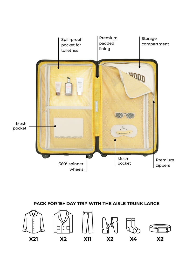 Mokobara The Aisle Trunk Check-In Large Luggage - Durable Polycarbonate Material | Olive Green, Homegrown - Image 5