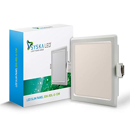 SYSKA (SSK-RDL-S-12W-4000K Warm White Rdl Led Slim Downlight (Cool Day Light, Polycarbonate) - Image 1