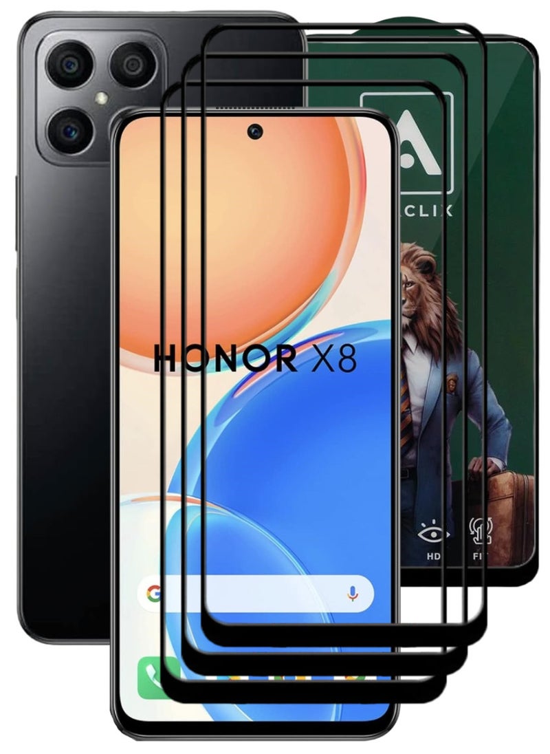 ACLIX 3 Pieces Antistatic ESD Dustproof Premium Quality High Definition Tempered Glass Screen Protector Designed For Honor X8 - Image 1