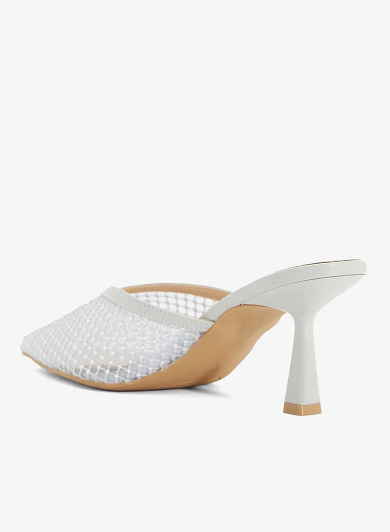 Ginger Mesh Slip On Heeled Mule
