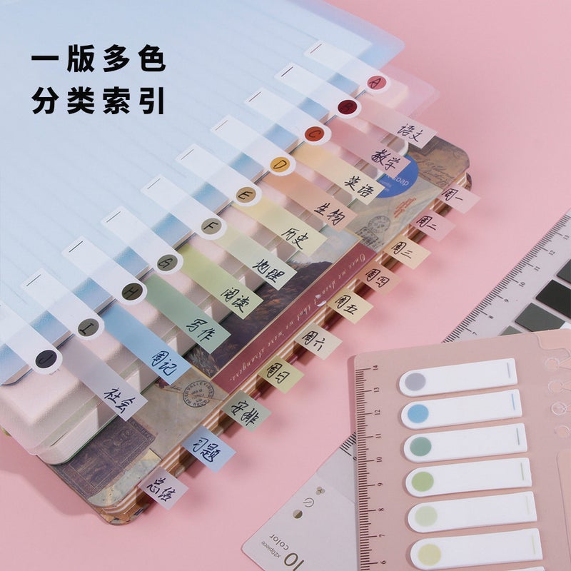 Morandi Translucent Pet Index Sticker Vanilla Autumn Mans Post-It Mark Writable Post-It Notes - Image 3