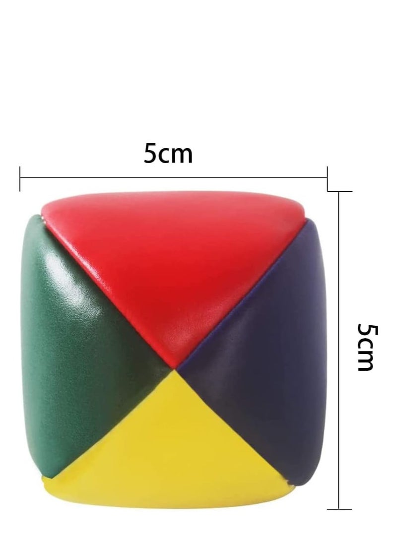 Raxoom Juggling Balls, 4 Pack Juggle Balls Set Circus Balls with 4 Panel Design Professional Learning Toys for Beginners Kids and Adults, 5cm, Mixed Colors - Image 2