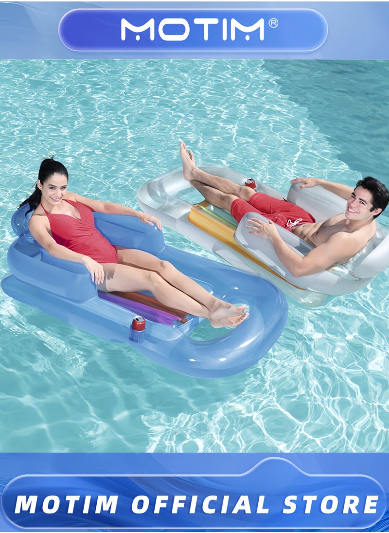 Motim - Floating Bed Inflatable Pool Float Summer Outdoor Inflatable Beach Swimming Pool Float Water Lounger,Portable Inflatable Recliner - Image 1