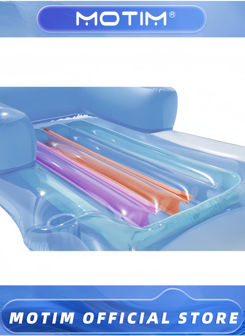 Motim - Floating Bed Inflatable Pool Float Summer Outdoor Inflatable Beach Swimming Pool Float Water Lounger,Portable Inflatable Recliner - Image 1