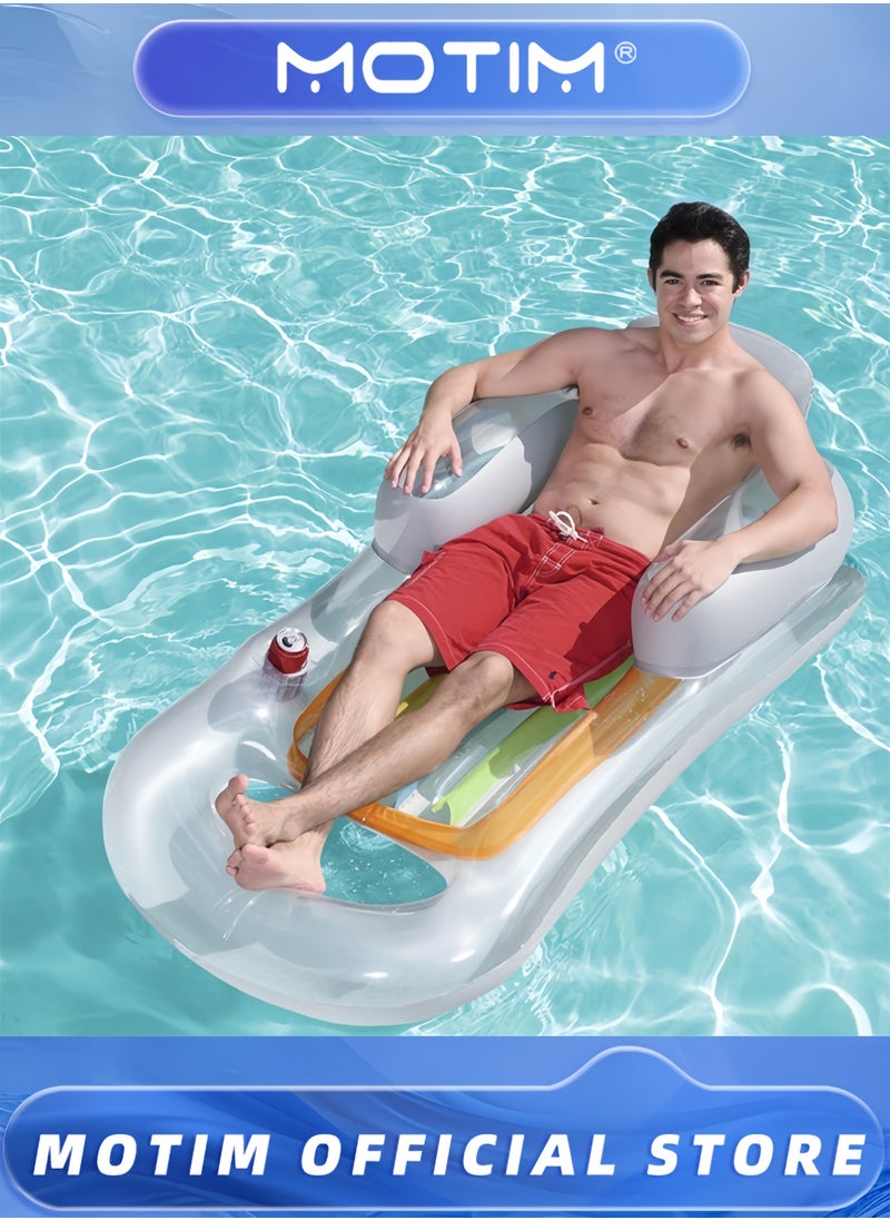 Motim - Floating Bed Inflatable Pool Float Summer Outdoor Inflatable Beach Swimming Pool Float Water Lounger,Portable Inflatable Recliner - Image 1