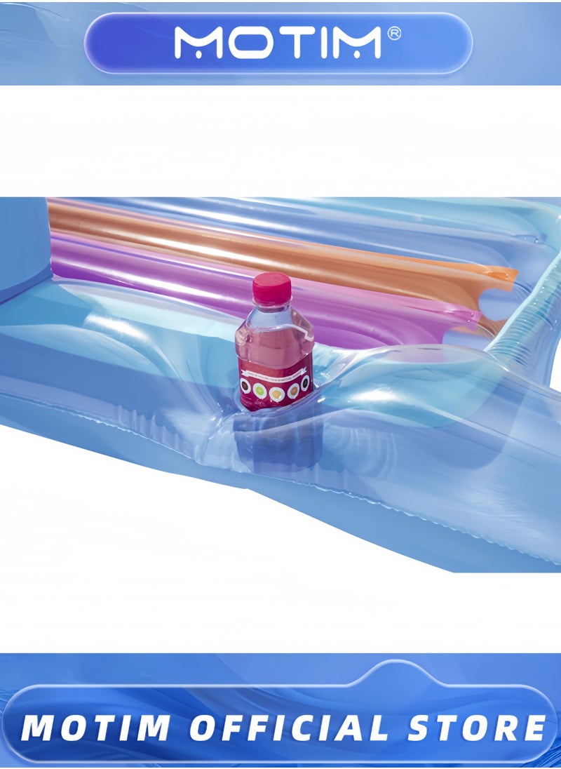 Motim - Floating Bed Inflatable Pool Float Summer Outdoor Inflatable Beach Swimming Pool Float Water Lounger,Portable Inflatable Recliner - Image 1