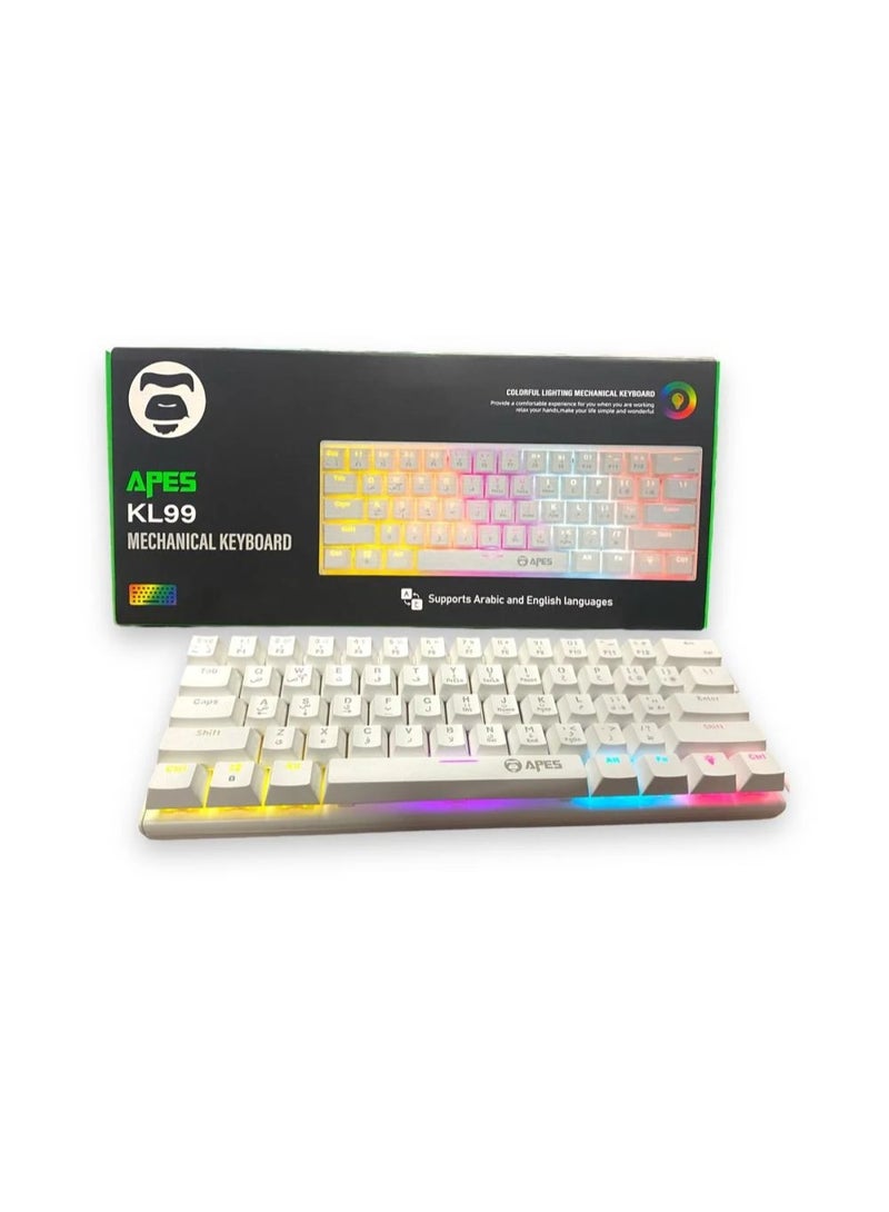 APES Mechanical Keyboard Gaming Keyboard That Supports Both Arabic And English Languages - Image 1