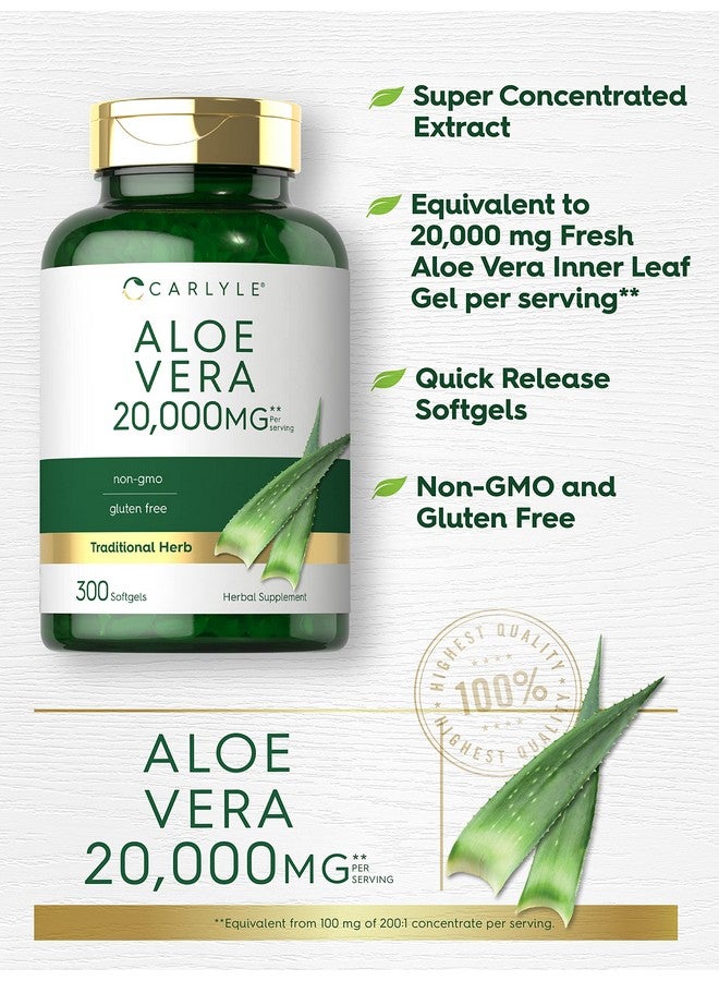 كبسولات كارلايل جيلاتينية من الصبار ٢٠٠٠٠ ملغ | ٣٠٠ كبسولة | مكمل غذائي من جل الصبار | غير معدل وراثيًا، خالٍ من الغلوتين - Image 3