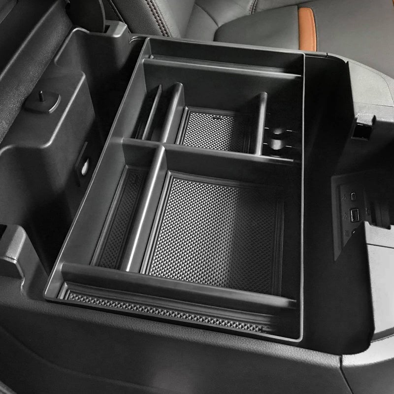 PIMCAR Center Console Organizer for 2019-2022 Chevy Silverado 1500/GMC Sierra 1500 & 2020-2023 Silverado/Sierra 2500HD/3500HD | Full Console Bucket Seats Only | Black Interior Trim Accessory - Image 4